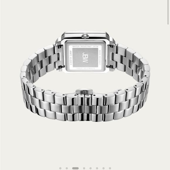 JBW- New Cristal Square 1/8 Diamond and Crystal Watch and Bracelet Set - Picture 5 of 9